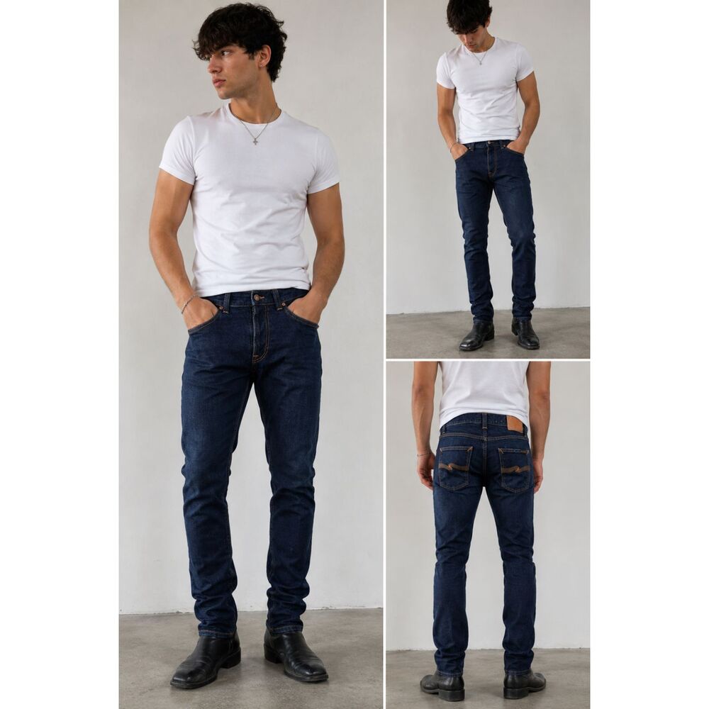 NUDIE‎ JEANS Lean Dean Slim Denim Dry 16 Dips 31/30